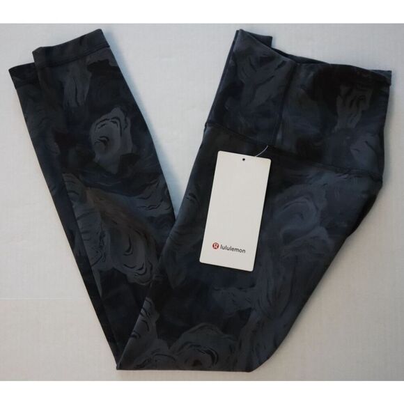 Lululemon W5GNKS Women's Sz 2 Black/Gray Tie Dye Align Pant 28" Tights - Picture 10 of 10